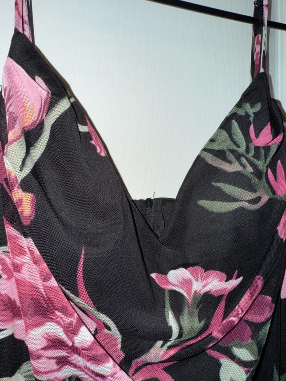 B Darlin Black Floral Spaghetti-Strap Maxi Dress - Picture 5 of 6